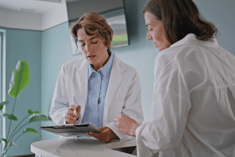 doctor seeing patient
